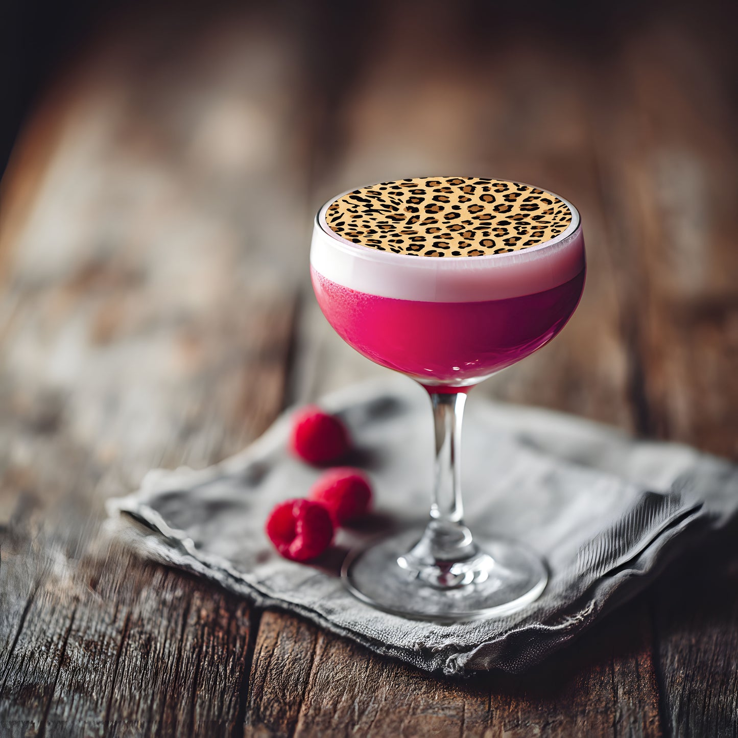 Leopard Print Drink Toppers