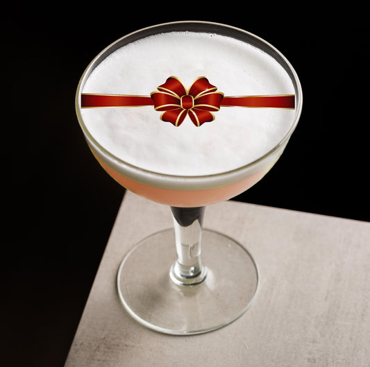 Red Bow Christmas Drink Topper Garnishes