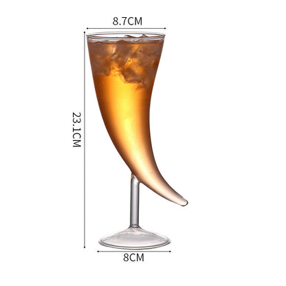 Stemmed Horn Cocktail Glass