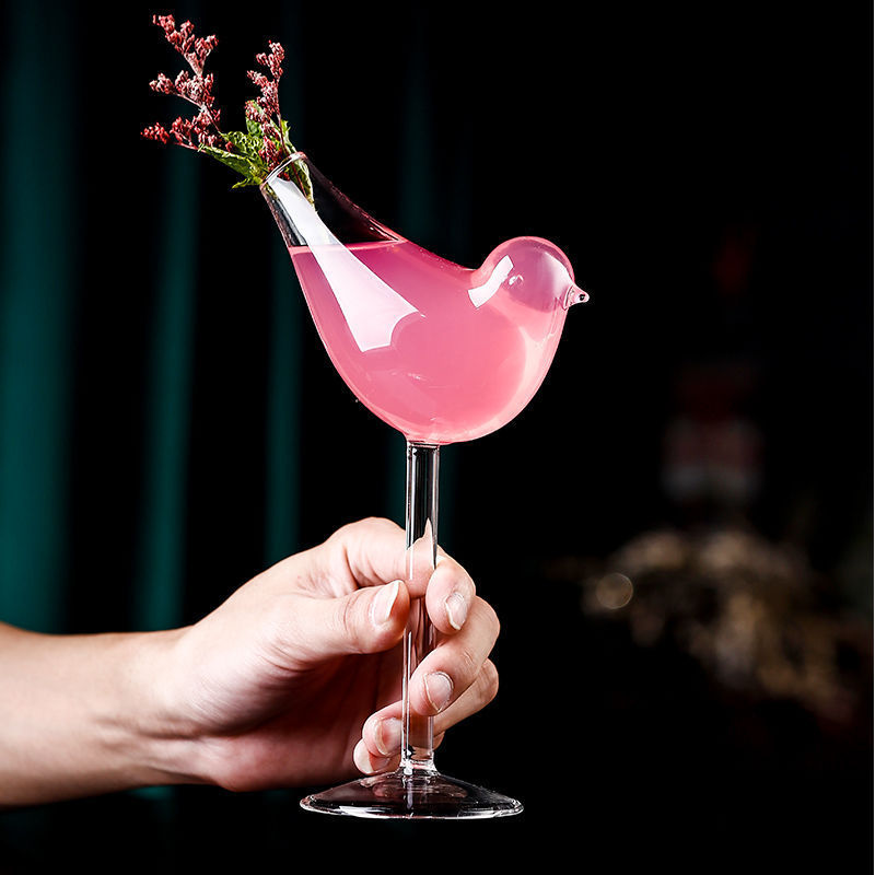 Bird Stemmed Cocktail Glass