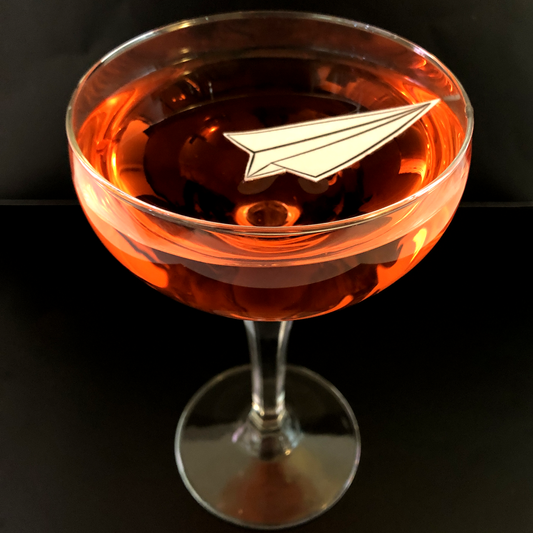 Printed Paper Plane Drink Topper Garnish