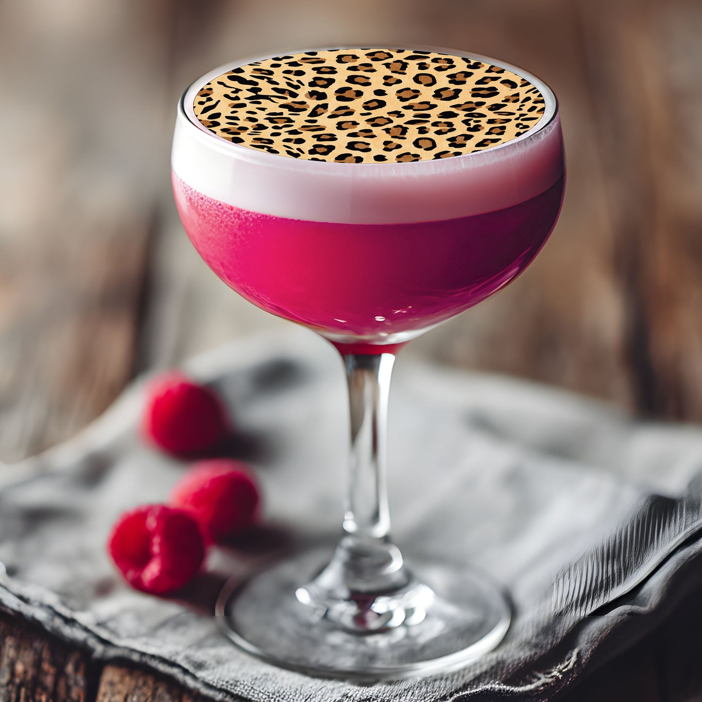 Leopard Print Drink Toppers