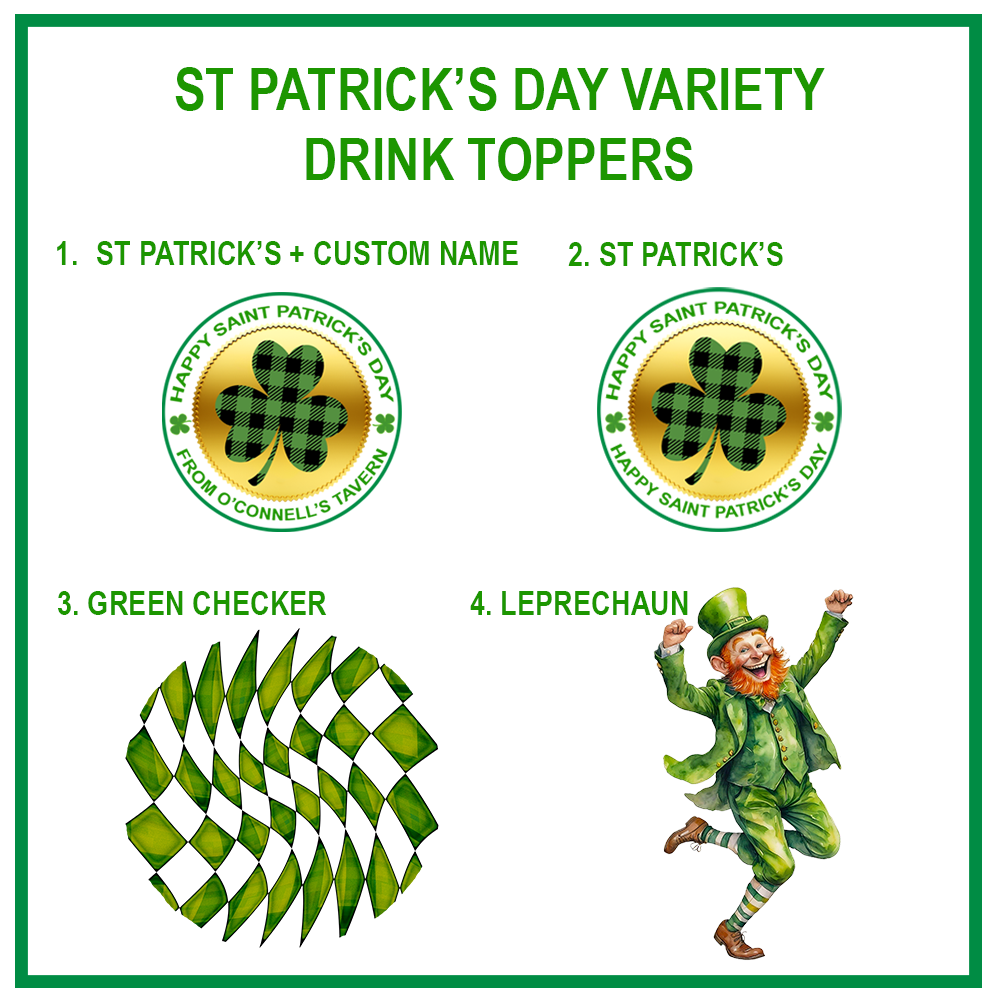 St. Patrick’s Day Drink Toppers - Customizable