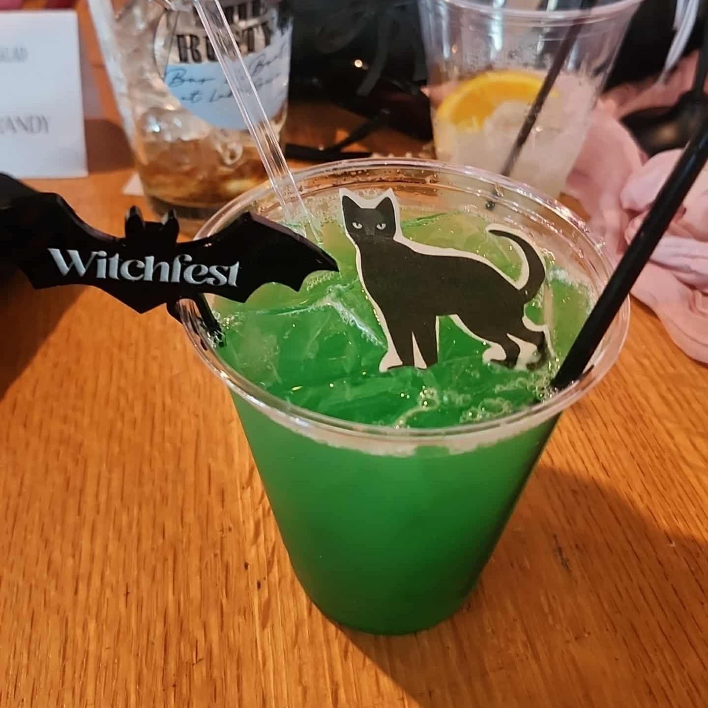 Black Cat Halloween Drink Topper Garnishes