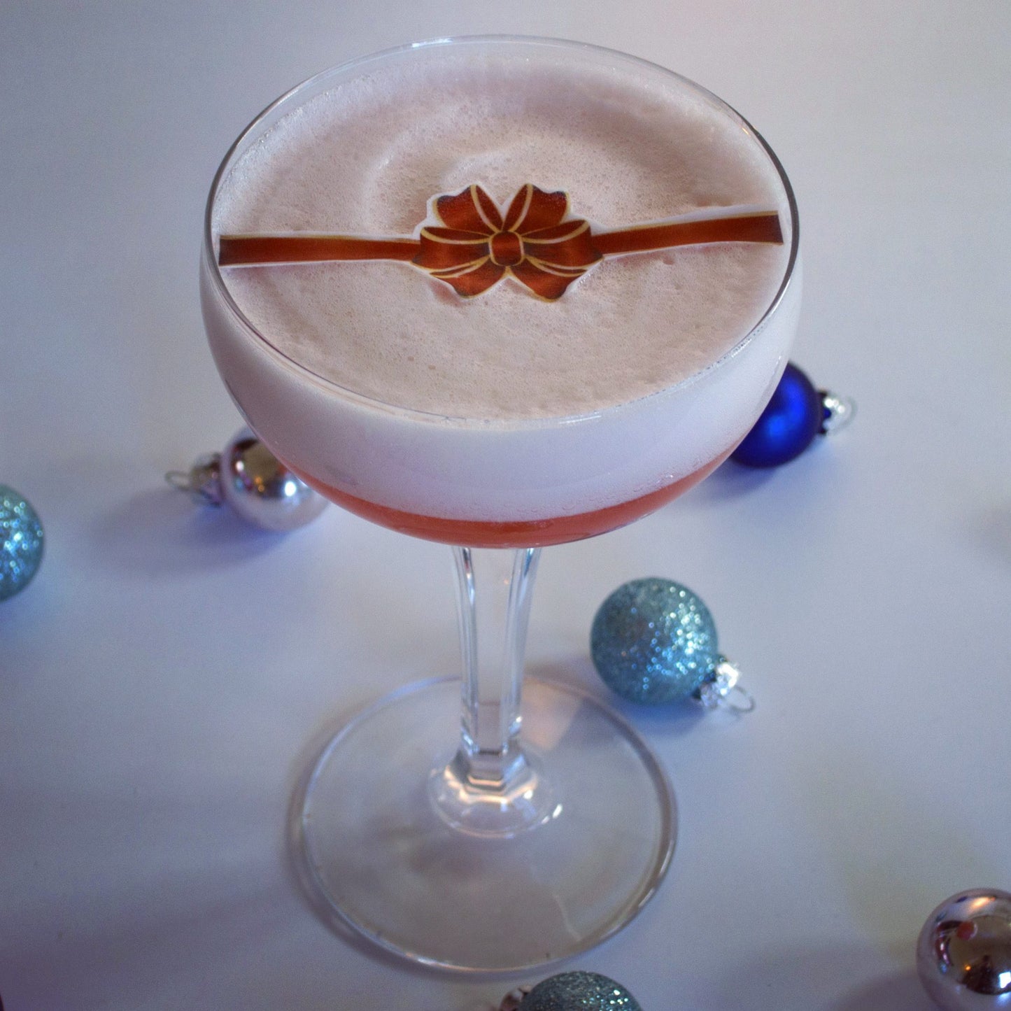 Red Bow Christmas Drink Topper Garnishes