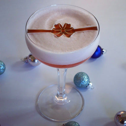 Red Bow Christmas Drink Topper Garnishes