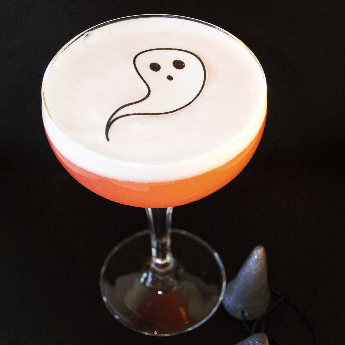 Spooky Ghost Halloween Drink Topper Garnishes