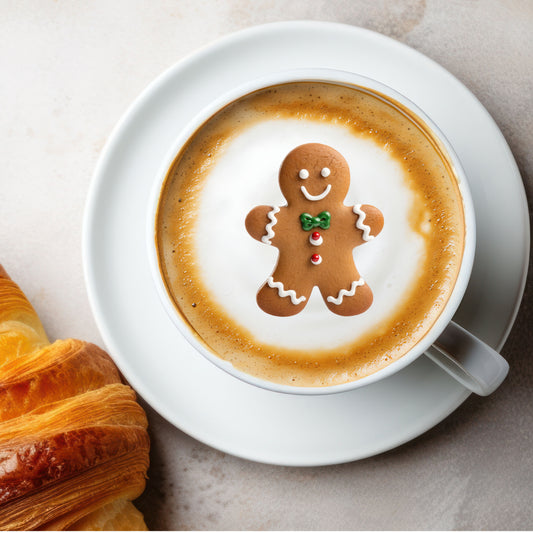 Gingerbread Man Christmas Drink Topper Garnishes