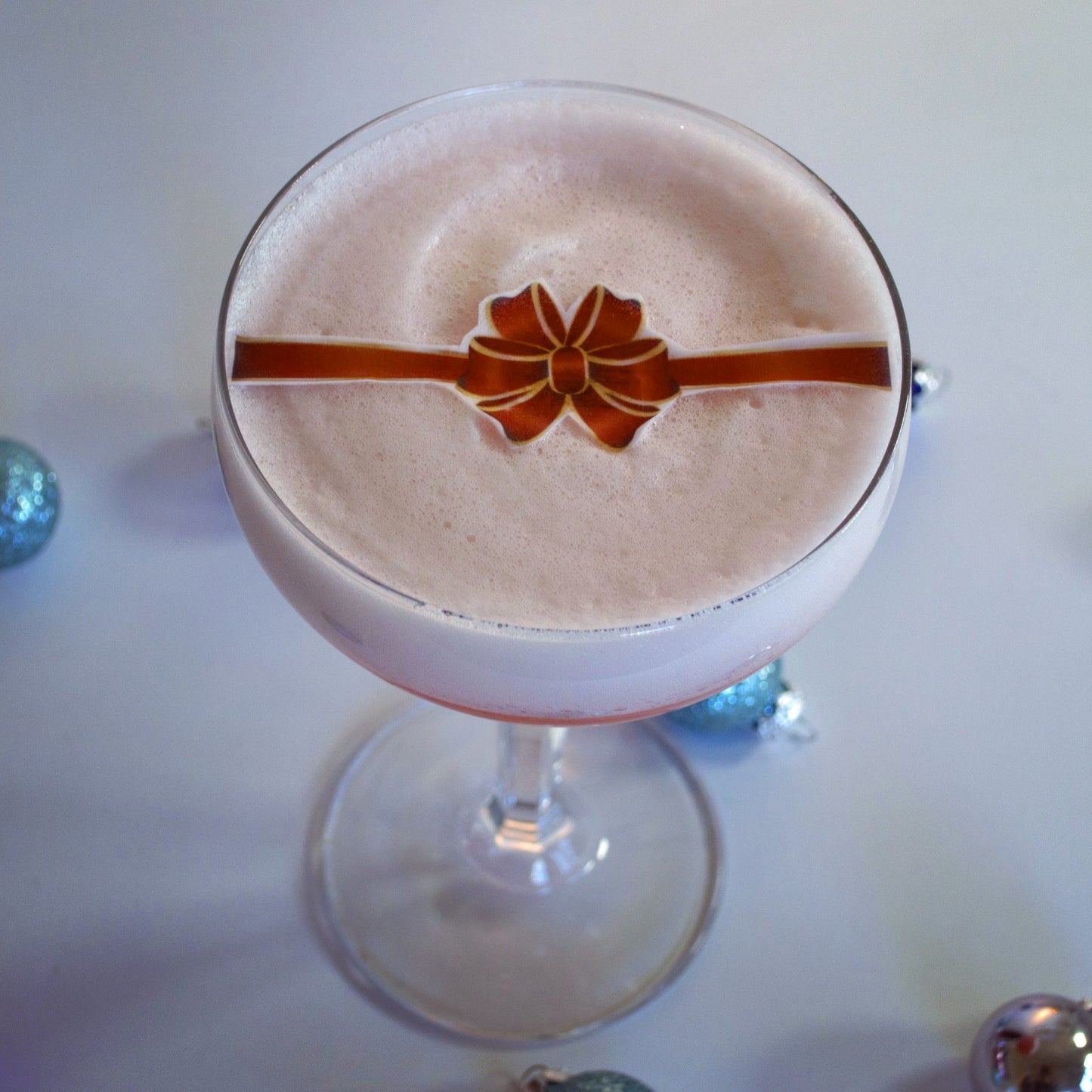 Red Bow Christmas Drink Topper Garnishes