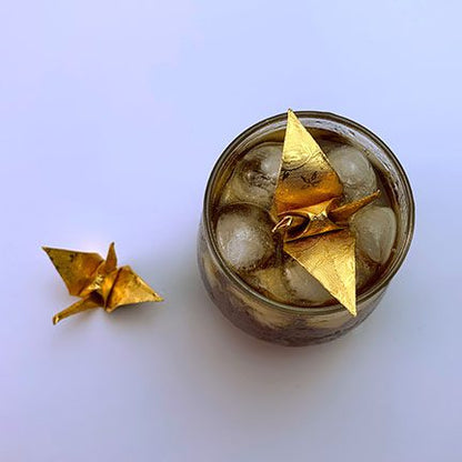 Gold Origami Paper Cranes