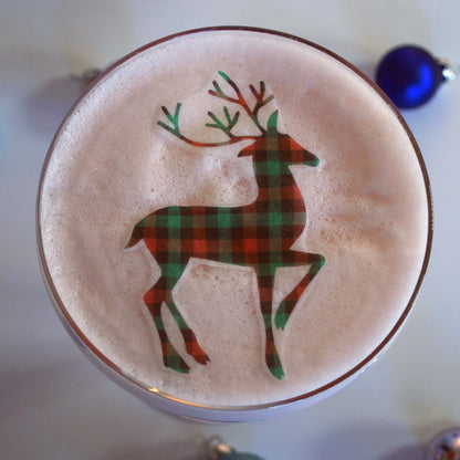 Plaid Reindeer Christmas Drink Topper Garnishes