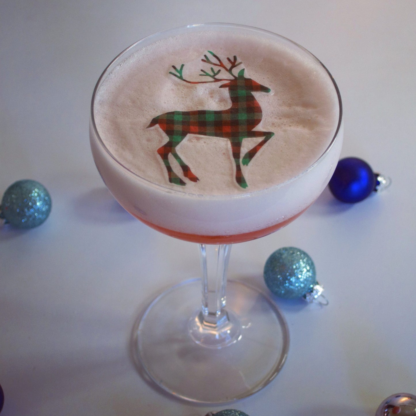 Plaid Reindeer Christmas Drink Topper Garnishes